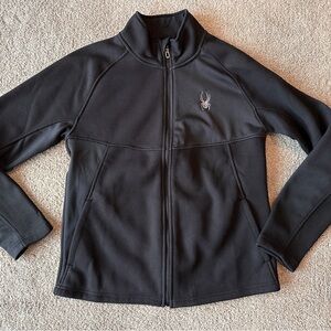 NWOT Men's Spyder Core Sweater Black Midweight Zip Jacket, Size Medium
